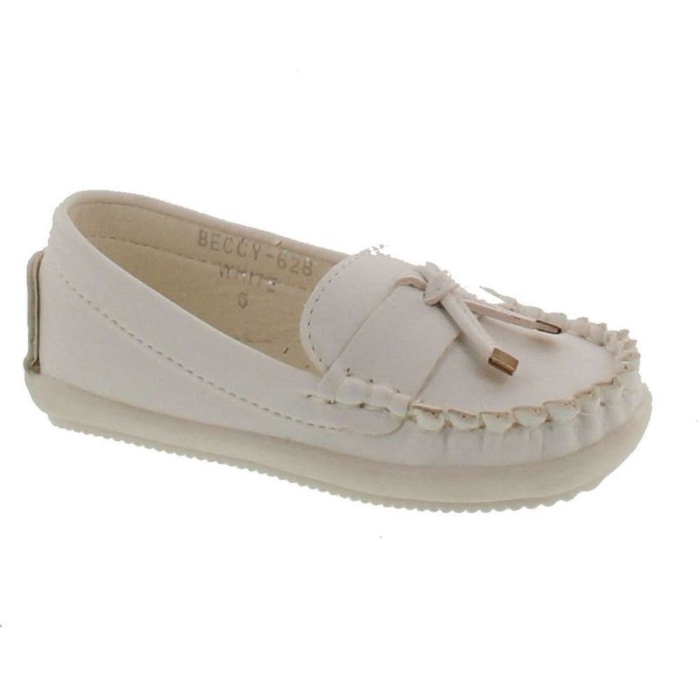 Via Pinky BECCY-62B White ToddlerG flats-shoes 8 NEW
